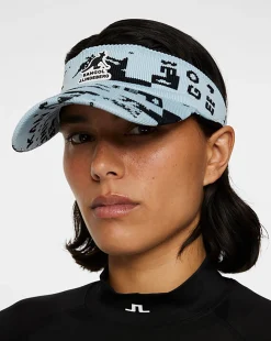 x J.Lindeberg Astoria Jacquard Visor-Kangol