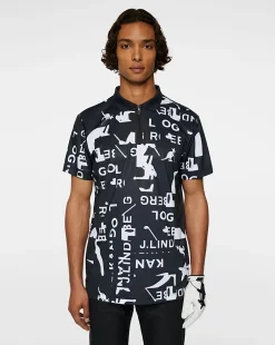 x J.Lindeberg Miro Print Polo-Kangol Sale